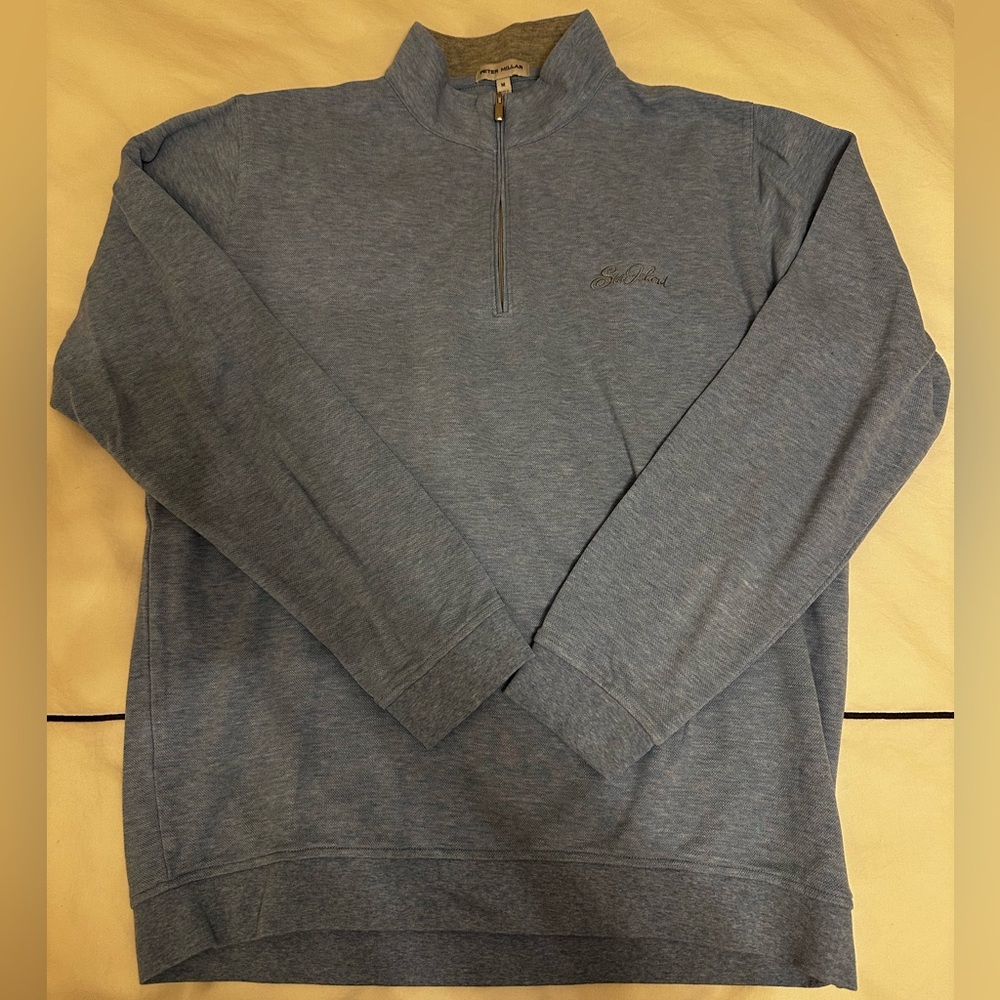 Peter Millar Sea Island Blue quarter zip Sweater